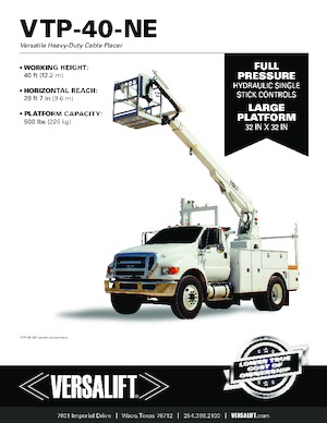 Autoplošiny s teleskopickým výložníkem Versalift VTP-40-NE