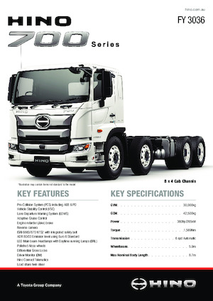 Tahače Hino 700 FY 3036 8x4