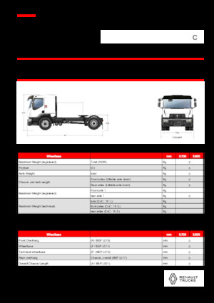 Tahače Renault C CAB2300 460 4X2 T E6