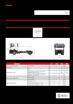 Tahače Renault C T4X2 11L E6