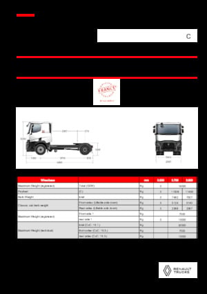 Tahače Renault C T4X2 OFF ROAD 13L E6
