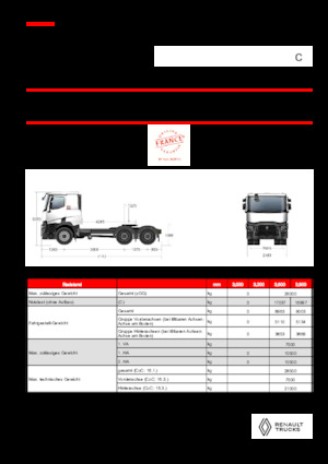 Tahače Renault C T6X4 11L E6