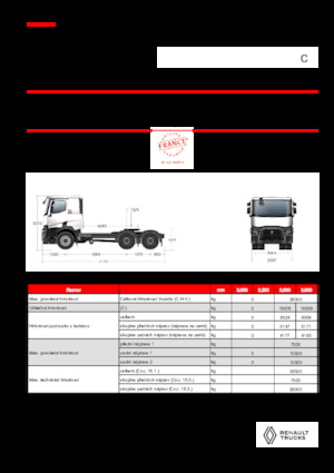 Tahače Renault C T6X4 OFF ROAD 11L E6