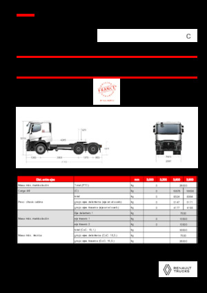 Tahače Renault C T6X4 OFF ROAD 11L E6