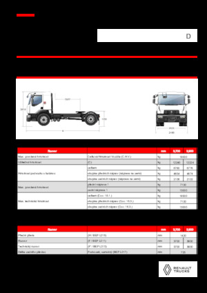 Tahače Renault D 19 WIDE 4X2 T 460 E6