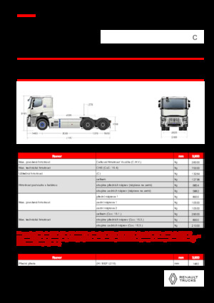 Tahače Renault E-TECH C - T6x4 ROAD