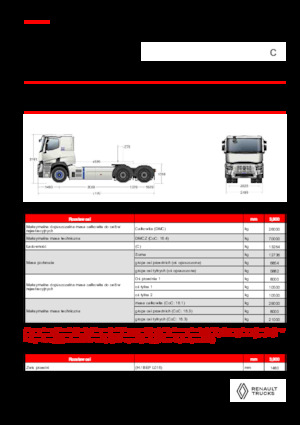 Tahače Renault E-TECH C - T6x4 ROAD