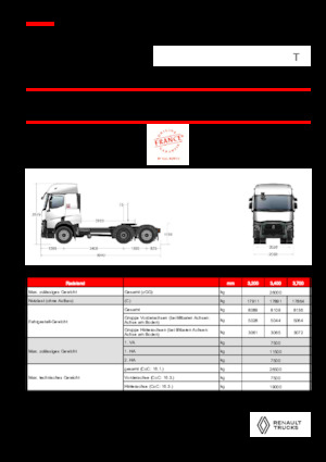 Tahače Renault T T6X2 LOW 13L E6