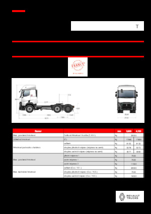 Tahače Renault T T6X2 PUSHER 13L E6