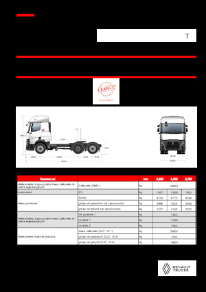 Tahače Renault T T6X2 TAG 13L E6