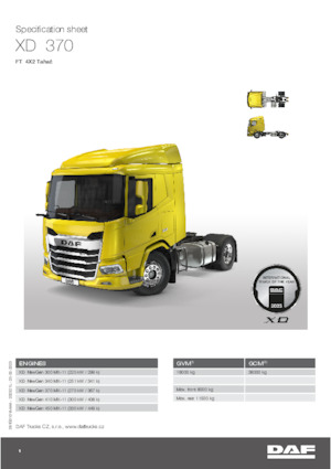 Tahače DAF XD 370 FT