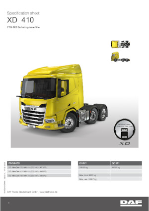 Tahače DAF XD 370 FTG