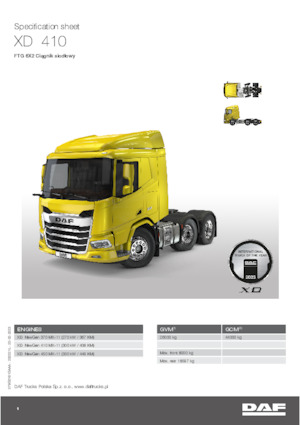 Tahače DAF XD 370 FTG