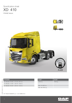 Tahače DAF XD 370 FTN