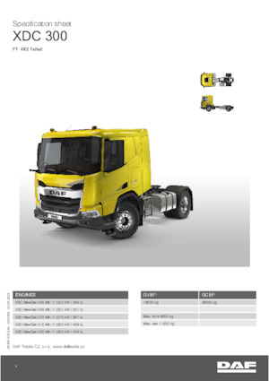 Tahače DAF XDC 300 FT