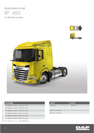 Tahače DAF XF 370 FT Low Deck