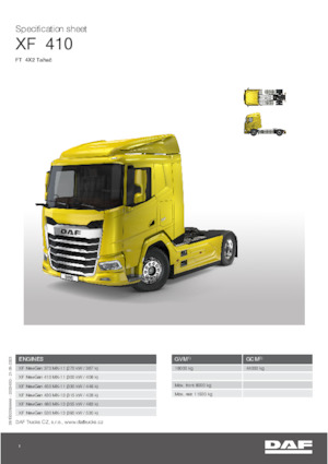 Tahače DAF XF 410 FT