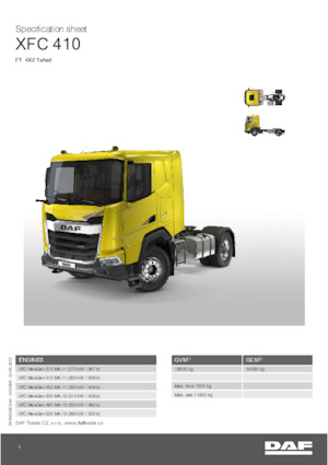 Tahače DAF XFC 370 FT