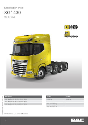 Tahače DAF XG+ 430 FTM