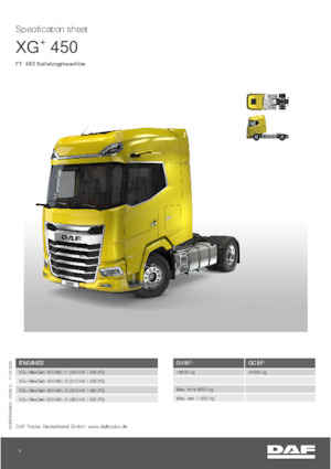 Tahače DAF XG+ 450 FT