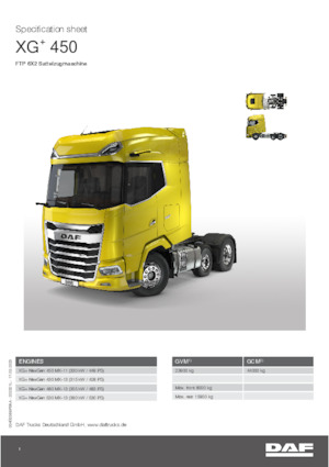 Tahače DAF XG+ 480 FTP