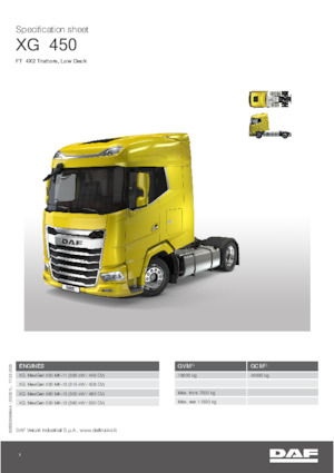 Tahače DAF XG 430 FT Low Deck