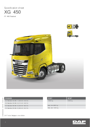 Tahače DAF XG 480 FT