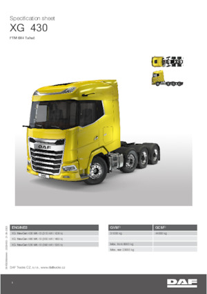 Tahače DAF XG 530 FTM