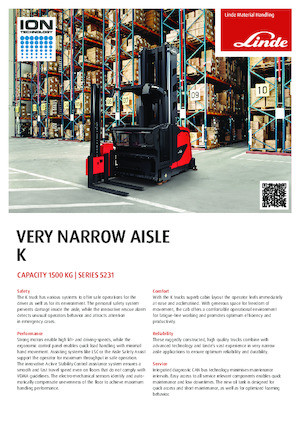 Regálové zakladače Linde K 0.9