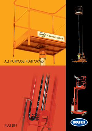 Sloupové pracovní plošiny KULI Hebezeuge – Helmut Kempkes Kuli KF 8