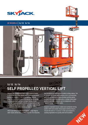 Sloupové pracovní plošiny Skyjack SJ 12