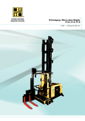 Systémové vozíky pro velmi úzké uličky VNA Hyster C1.3-80
