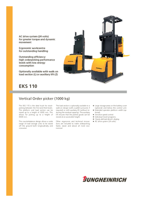 Vychystávací vozíky Jungheinrich EKS 110