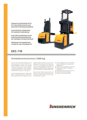 Vychystávací vozíky Jungheinrich EKS 110