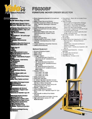 Vychystávací vozíky Yale FS030BF