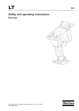 Vibrační pěchy naftové a benzínové Atlas Copco LT 800