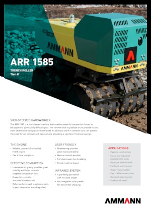 Vibrační příkopové válce Ammann ARR 1585 T4f
