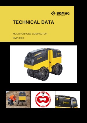 Vibrační příkopové válce Bomag BMP 8500