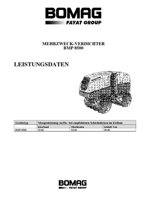 Vibrační příkopové válce Bomag BMP 8500