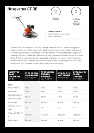 Ručně vedené hladičky betonu Husqvarna CT 36