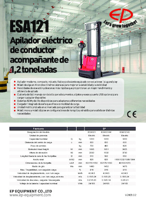 Ruční paletové vozíky EP ESA121