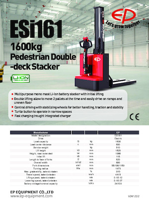 Ruční paletové vozíky EP ESi161