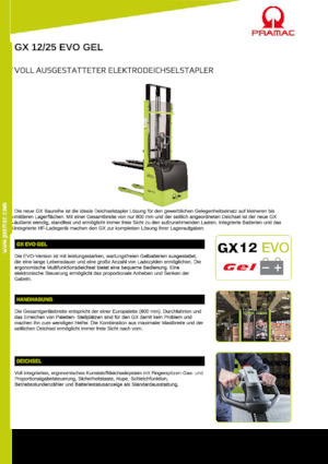 Ruční paletové vozíky PRAMAC Lifter GX 12/25 Evo Gel