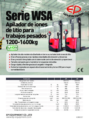 Ruční paletové vozíky EP WSA121