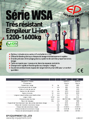 Ruční paletové vozíky EP WSA121