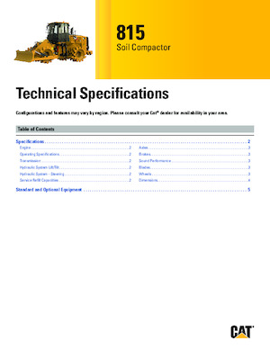 Skládkové kompaktory Caterpillar 815