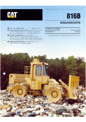 Skládkové kompaktory Caterpillar 816 B
