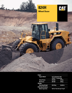 Kolové buldozery Caterpillar 824H