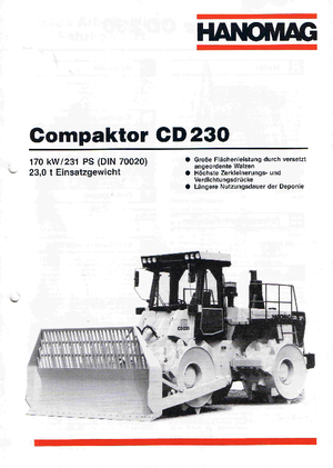 Skládkové kompaktory Hanomag CD 230
