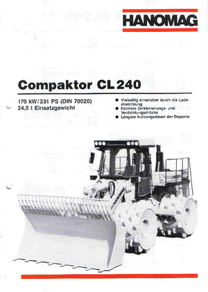 Skládkové kompaktory Hanomag CL 240